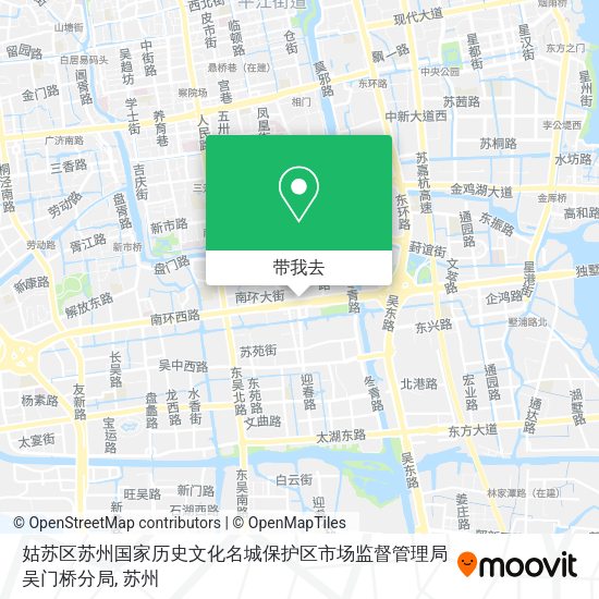 姑苏区苏州国家历史文化名城保护区市场监督管理局吴门桥分局地图