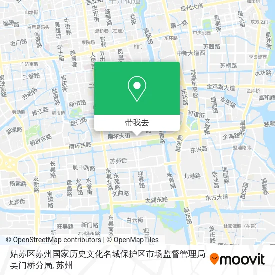 姑苏区苏州国家历史文化名城保护区市场监督管理局吴门桥分局地图