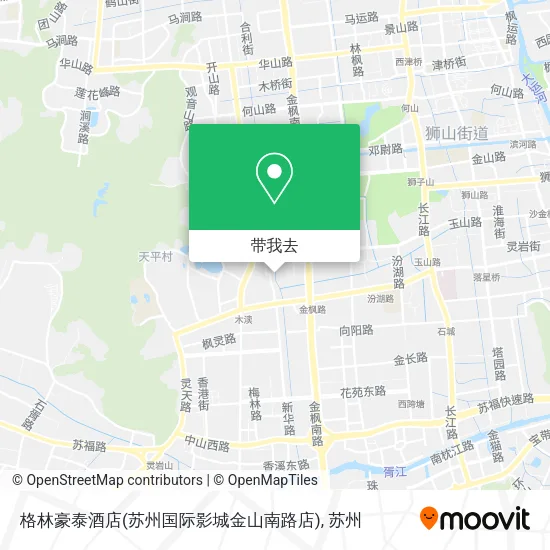 格林豪泰酒店(苏州国际影城金山南路店)地图