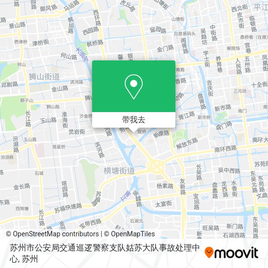 苏州市公安局交通巡逻警察支队姑苏大队事故处理中心地图
