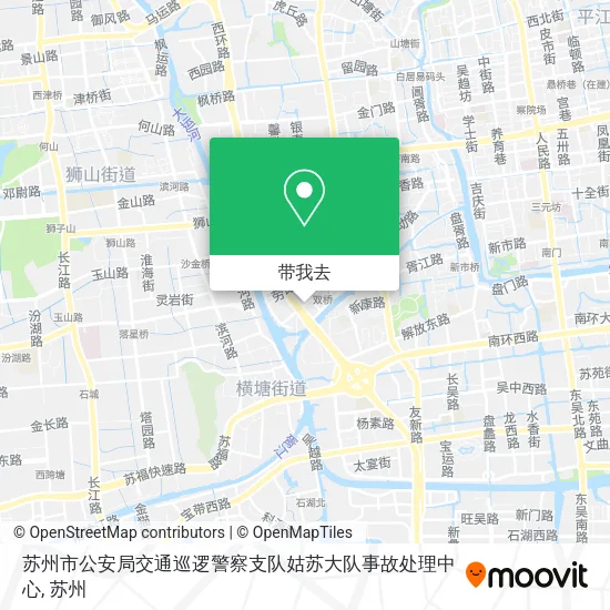 苏州市公安局交通巡逻警察支队姑苏大队事故处理中心地图
