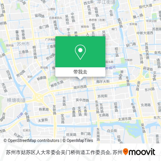 苏州市姑苏区人大常委会吴门桥街道工作委员会地图