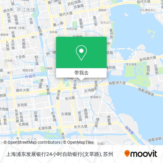 上海浦东发展银行24小时自助银行(文萃路)地图