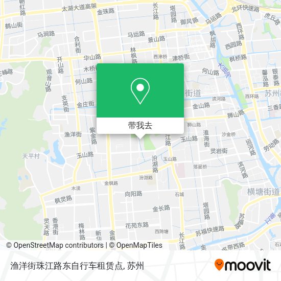 渔洋街珠江路东自行车租赁点地图