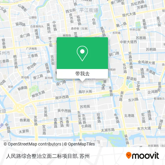 人民路综合整治立面二标项目部地图