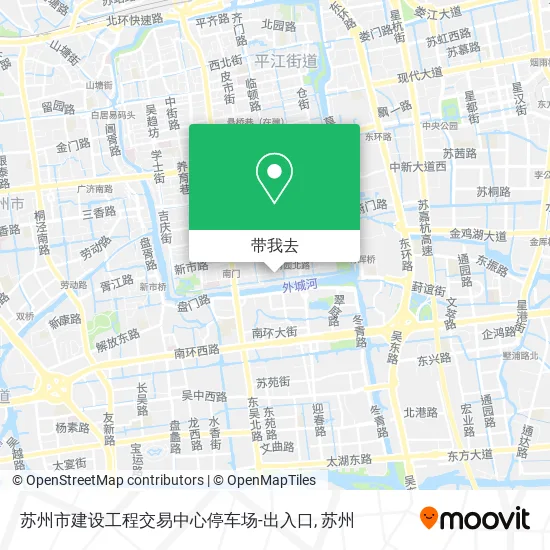 苏州市建设工程交易中心停车场-出入口地图