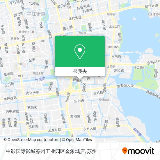 中影国际影城苏州工业园区金象城店地图