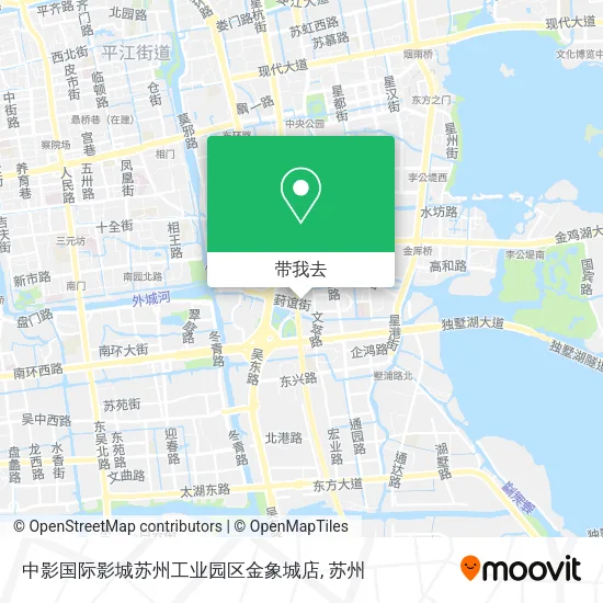 中影国际影城苏州工业园区金象城店地图