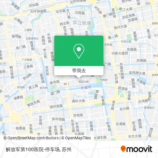 解放军第100医院-停车场地图