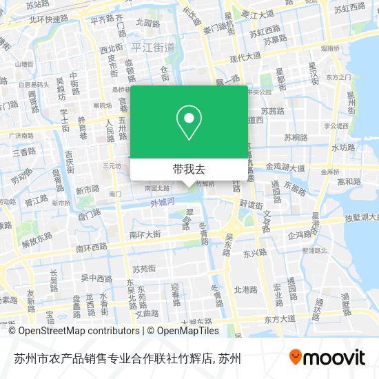 苏州市农产品销售专业合作联社竹辉店地图