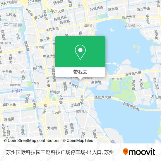 苏州国际科技园三期科技广场停车场-出入口地图