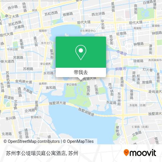 苏州李公堤瑞贝庭公寓酒店地图