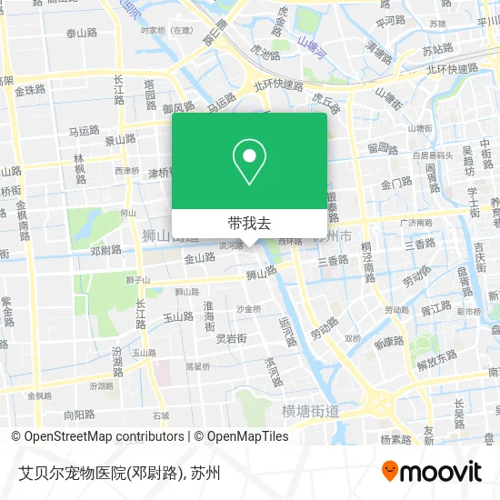 艾贝尔宠物医院(邓尉路)地图