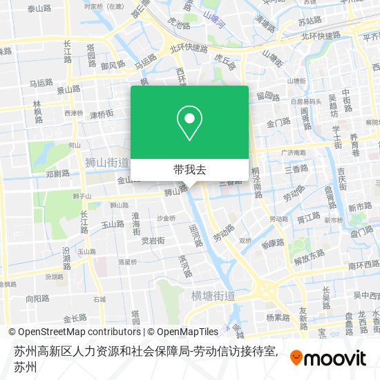 苏州高新区人力资源和社会保障局-劳动信访接待室地图