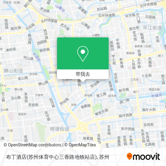 布丁酒店(苏州体育中心三香路地铁站店)地图