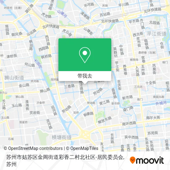 苏州市姑苏区金阊街道彩香二村北社区-居民委员会地图