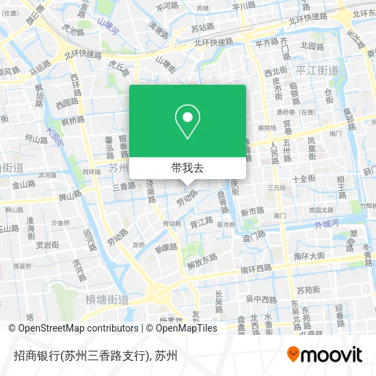 招商银行(苏州三香路支行)地图