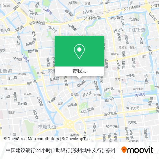 中国建设银行24小时自助银行(苏州城中支行)地图