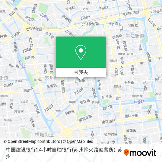 中国建设银行24小时自助银行(苏州烽火路储蓄所)地图