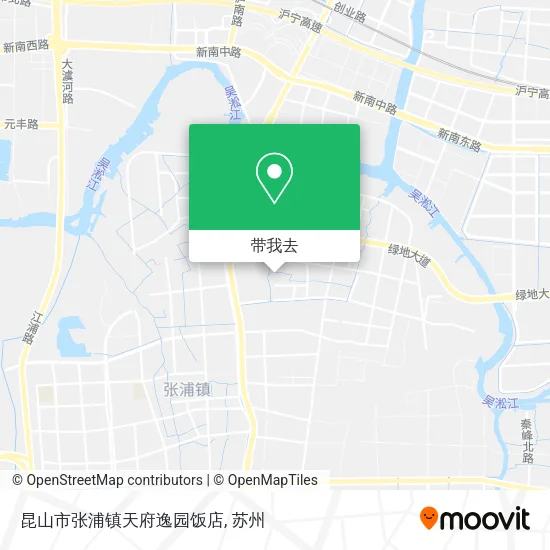 昆山市张浦镇天府逸园饭店地图