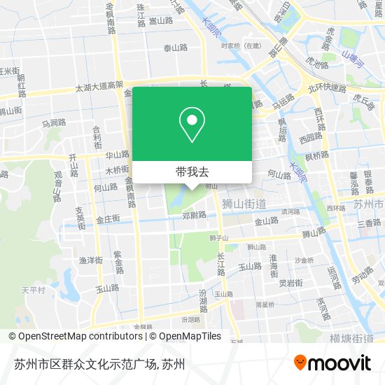 苏州市区群众文化示范广场地图