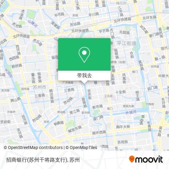 招商银行(苏州干将路支行)地图