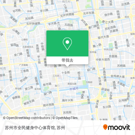 苏州市全民健身中心体育馆地图