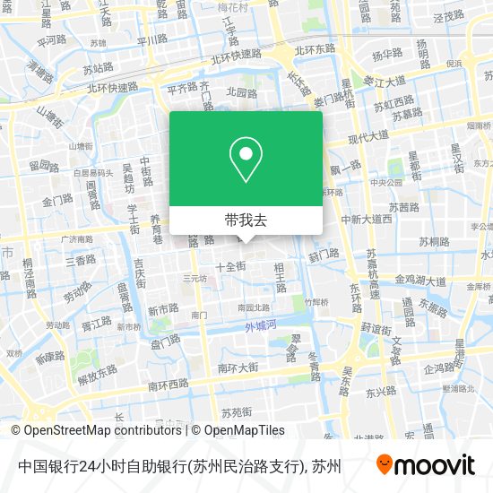 中国银行24小时自助银行(苏州民治路支行)地图