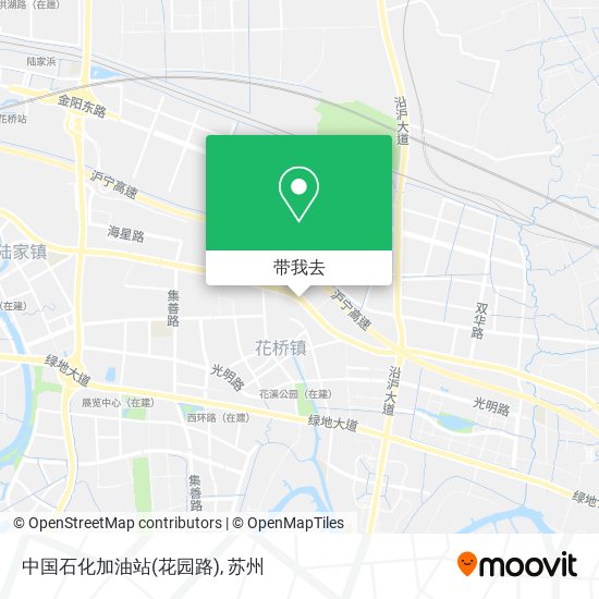 中国石化加油站(花园路)地图