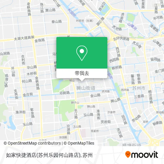 如家快捷酒店(苏州乐园何山路店)地图