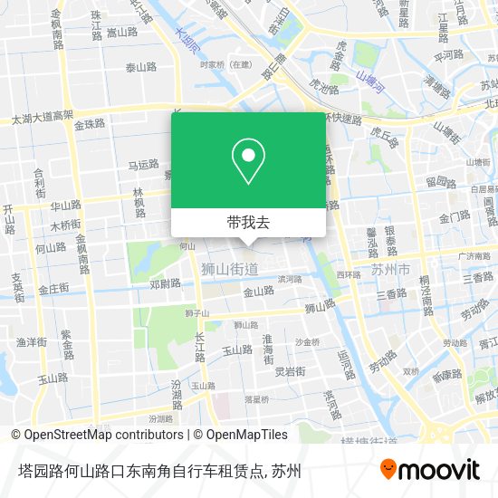 塔园路何山路口东南角自行车租赁点地图