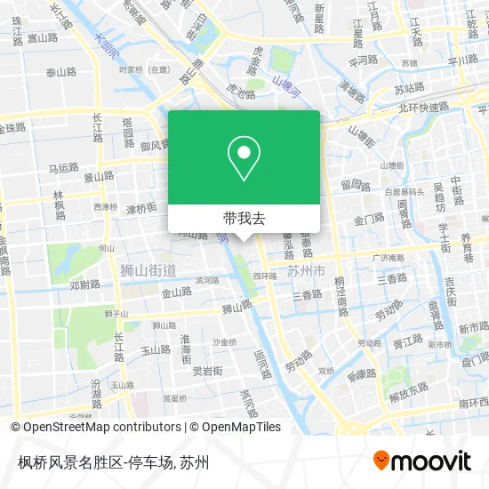枫桥风景名胜区-停车场地图