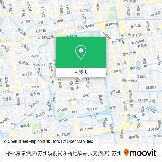 格林豪泰酒店(苏州观前街乐桥地铁站贝壳酒店)地图