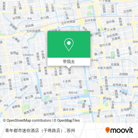 青年都市迷你酒店（干将路店）地图