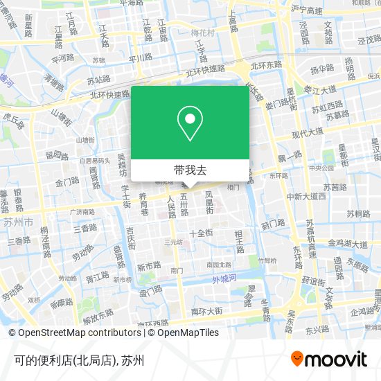 可的便利店(北局店)地图