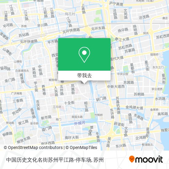 中国历史文化名街苏州平江路-停车场地图