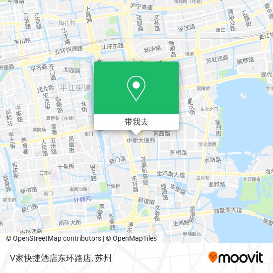 V家快捷酒店东环路店地图