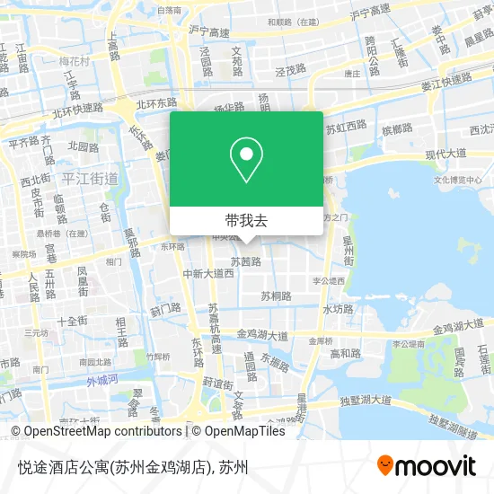 悦途酒店公寓(苏州金鸡湖店)地图