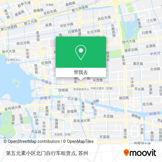 第五元素小区北门自行车租赁点地图