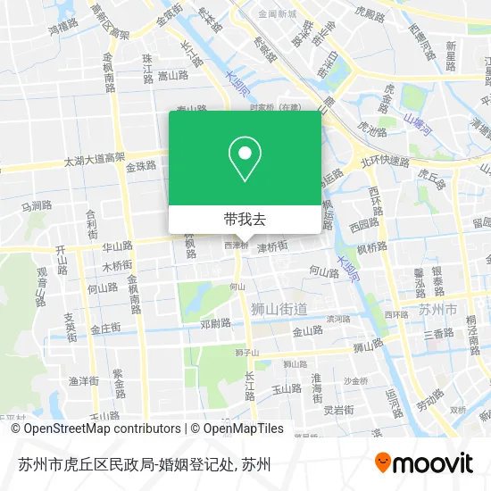 苏州市虎丘区民政局-婚姻登记处地图