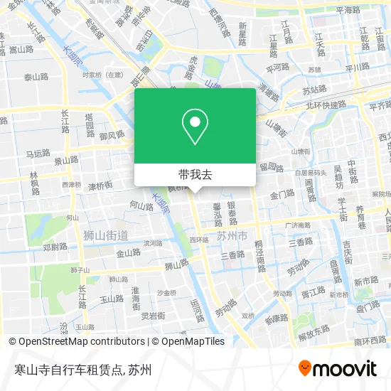寒山寺自行车租赁点地图