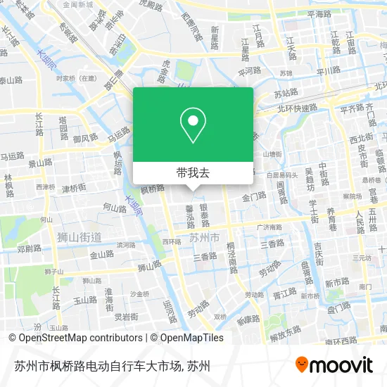 苏州市枫桥路电动自行车大市场地图