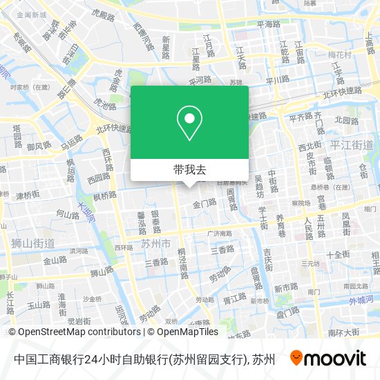 中国工商银行24小时自助银行(苏州留园支行)地图