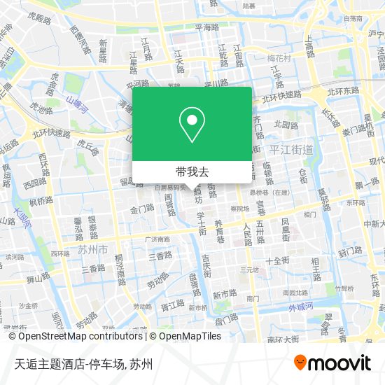 天逅主题酒店-停车场地图