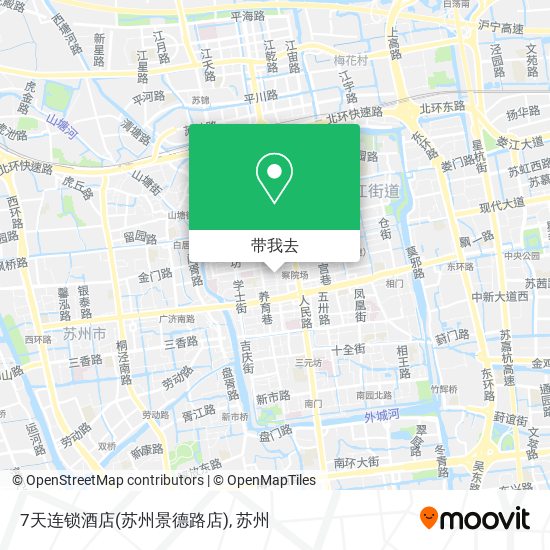 7天连锁酒店(苏州景德路店)地图