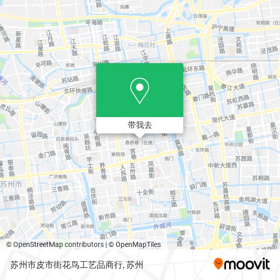 苏州市皮市街花鸟工艺品商行地图