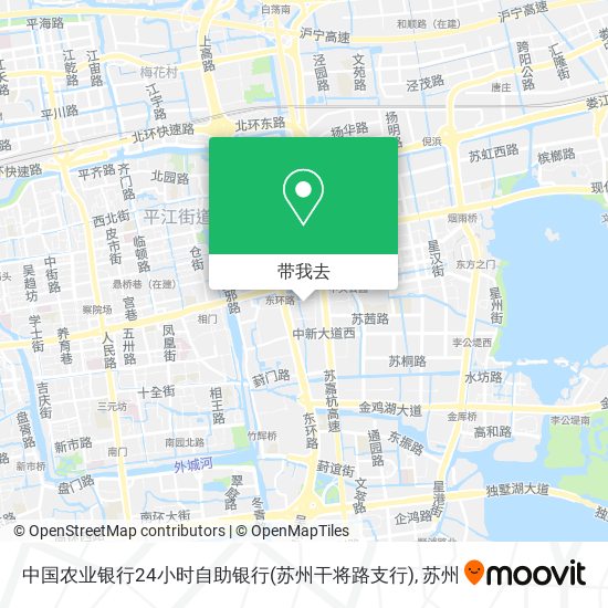 中国农业银行24小时自助银行(苏州干将路支行)地图