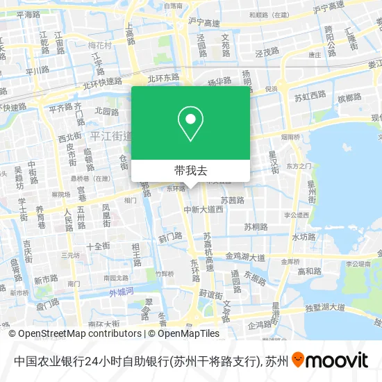 中国农业银行24小时自助银行(苏州干将路支行)地图