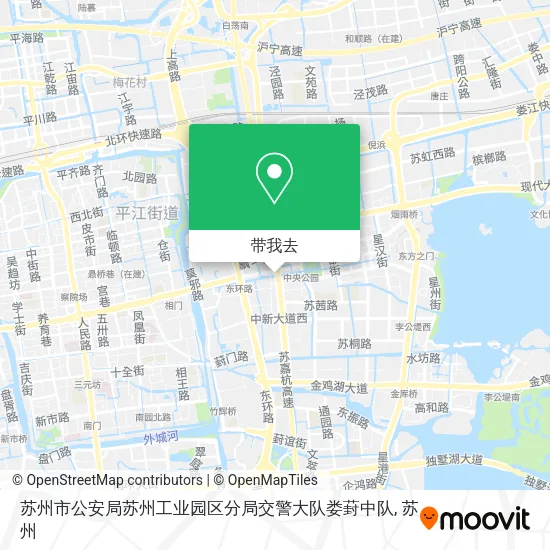 苏州市公安局苏州工业园区分局交警大队娄葑中队地图