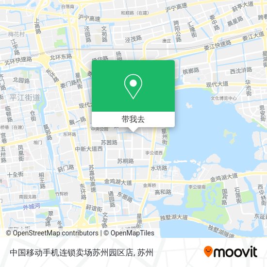 中国移动手机连锁卖场苏州园区店地图